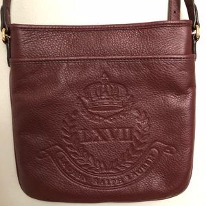 Ralph Lauren Embossed Red Crossbody Bag